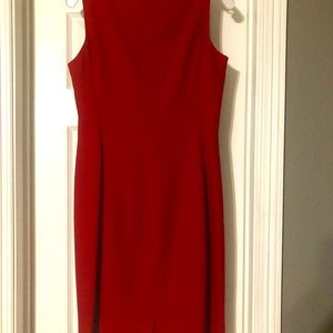 Liz Claiborne Red sheath dress sz 6 good used cond